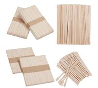 Belle Vous Bastoncini Legno Ceretta Assortiti (Confezione da 500) - Spatolina per Ceretta Monouso per Depilazione - Bastoncini per Ceretta Piccoli, Medi e Grandi per Sopracciglia, Viso, Corpo o Gambe