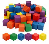 Belle Vous Cubi Colorati Legno (Confezione da 100) - 3 x 3 x 3 cm - Cubi Legno