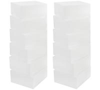 Belle Vous Blocchi in Polistirolo Duro Quadrati (12pz) - 10 x 10 x 5 cm - Pannello Polistirene Espanso per Modellismo, Progetti, Sculture, Composizioni Floreali - Polistirolo Compatto Fai da Te