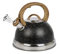 Belle Vous Bollitore Induzione - Teiera con Manico per Piano Cottura a Induzione - Bollitore Acqua da Fornello con Fischio - Accessori Cucina per Preparazione Tè e Tisane - Nero