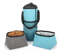 BELLE VOUS Borsa da Viaggio per Cani - con Ciotole - Ciotola Acqua Pieghevole -