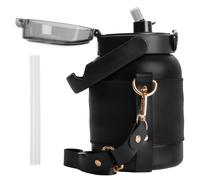 Belle Vous Bottiglia Termica Nera in Acciaio Inox - Borracce Termiche Isolate da