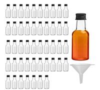 BELLE VOUS Bottigliette 25 ml - 48 Bottigliette Plastica Piccole - Bottiglie Mignon con Tappo a Vite - Mini Bottiglie Riutilizzabili per Liquidi con Imbuto - Adatte come Bomboniere Matrimoni e Feste