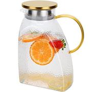 Belle Vous Brocca Acqua Vetro - Caraffa per Porta del Frigorifero da 1,8 l con Coperchio - Caraffa Acqua, Succo, Latte e Altre Bevande Calde e Fredde