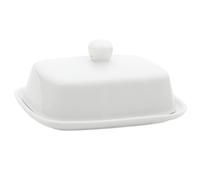 Belle Vous Burriera Ceramica Bianca con Coperchio - Portaburro da Tavola in