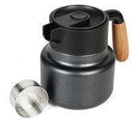 Belle Vous Caraffa Termica - Brocca Acciaio Inox con Infusore - Thermos per Caffè - Contenitore Termico a Doppia Parete 800 ml - Bevande Calde/Fredde - Termos Colore Nero