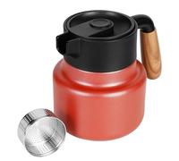Belle Vous Caraffa Termica - Brocca Acciaio Inox con Infusore - Thermos per Caffè - Contenitore Termico a Doppia Parete 800 ml - Bevande Calde/Fredde - Termos Colore Rosso
