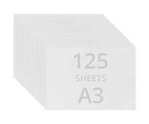 Belle Vous Carta acquerello bianca A3 200 g/m2 pressata a freddo (125 fogli) - Carta da disegno perfetta per pittori principianti ed esperti