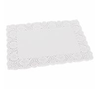 Belle Vous Centrini di Carta in Pizzo Rettangolari Bianchi (Set da 100) - 36,5 x