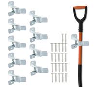 BELLE VOUS Clip Porta Attrezzi da Giardino - Set Porta Scope a Parete - 10 Ganci - Portascope da Muro - Appendi Utensili da Esterno e Interno - Appendiscope per Garage