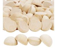 BELLE VOUS Confezione da 100 palline in legno naturale, 25 mm, Schima Superba, decorazioni e progetti fai da te