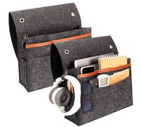 BELLE VOUS Confezione da 2 tasche portaoggetti da appendere, in feltro, con 4 tasche, per sponde del letto, letti a castello/letti d'ospedale, divano o dormitorio, per riporre telecomando, telefono