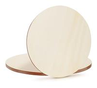 Belle Vous Dischi Legno Circolare Confezione da 6 - Cerchio di Legno Naturale Spessore 2,4 mm e Diametro 45cm - Cerchio in Legno Grezzo, Cerchio Legno Fai da Te per Decorazioni, Artigianato, Ornamenti