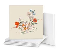 BELLE VOUS Confezione da 7 tele bianche, 40 x 40 cm, pannelli pre-allungati, adatti per pittura acrilica e ad olio anche per schizzi e disegni