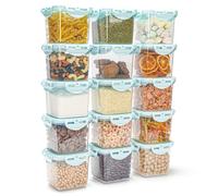 BELLE VOUS Contenitori Ermetici per Alimenti - Set di 15 Contenitori per Microonde e Freezer - Impilabili in Plastica con Coperchi - Capacità 650 ml - per Pasta Farina Cereali