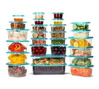 BELLE VOUS Contenitori per Alimenti Lunch Box Porta Pranzo Plastica Riutilizzabili (26pz in 5 Dimensioni) - Contenitori Ermetici per Alimenti con Coperchi Senza BPA - Adatte a Microonde, Congelatore