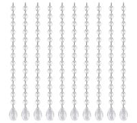 Belle Vous Cristallo prisma trasparente lampadario a goccia di cristallo (10 pezzi) - 34,5 cm - Cristalli da appendere per lampadari, prismi, acchiappasole, ghirlande, matrimoni e feste di Natale