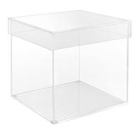 BELLE VOUS Cubo Portaoggetti Espositore in Acrilico su 5 Lati - 20 x 20 x 20,5 cm - Cubo Trasparente per la Casa, Museo o Matrimonio - Cubo Contenitore Oggetti, Vetrine, Gioielli e Regali