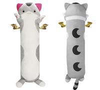 BELLE VOUS Cuscino Lungo Gatto - Gatto Peluche Cuscino per Corpo da 71 cm - Peluche Cute a Forma di Animale/Gioco per Bambini - Cuscino da Abbracciare per Dormire