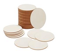 Belle Vous Dischi di legno grezzo (set di 50) - Fetta 10 cm con 2 mm di spessore, tondi naturale, per decorazioni, tempo libero, etichette, sottobicchieri, ornamenti, fai da te