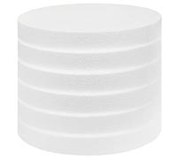 Belle Vous Dischi Polistirolo (Set da 6) - 20 cm di Diametro, 2,5 cm di Spessore - Cerchio Polistirolo Rotondo in Polistirene Espanso per Modellismo, Progetti, Sculture, Composizioni Floreali e Arte