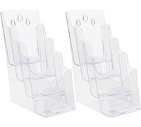 BELLE VOUS Espositore Brochure Porta Depliant da Tavolo in Plastica Trasparente