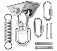 BELLE VOUS Gancio da Soffitto - Gancio Girevole 360° - Kit per Sedie Sospese Amaca - Max. 450kg - Gancio di Sospensione Girevole Supporto Palestra - Installabile su Legno o Cemento