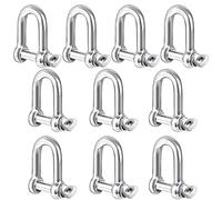 Belle Vous Grillo Acciaio Inox a Vite M6 D con Perni (Set da 10) - Grilli Acciaio per Impieghi Gravosi - Spessore 5,7 mm e Capacità 220 Kg - Per Montaggio in Mare, Campeggio, Sport ed Escursionismo