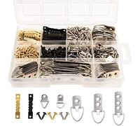 Belle Vous Kit Appendi Quadri da Parete (415pz) - Ganci per Quadri Dente Segati Resistenti, Ganci per Quadri Muro Anello a D, Viti di Fissaggio - Attaccaglie per Quadri per Cornici, Specchi ed Orologi