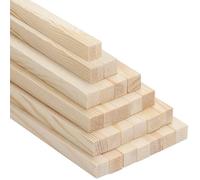 Belle Vous Listelli Legno Quadrati Legno Naturale (Confezione da 25) - 12,6-13,2