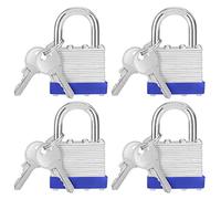 Belle Vous Lucchetto Corazzato Antiscasso ad Arco con 2 Chiavi (4pz) - Lucchetto Antiscasso Acciaio con Grillo 6 mm - 6,4 x 4,2 x 2,4 cm- Lucchetto Moto, Lucchetto Serranda e Lucchetto Sicurezza