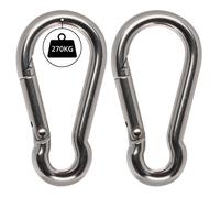 Belle Vous Moschettone Acciaio Inox M12 a Scatto (Set da 2) - 13,8 cm -