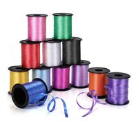 Belle Vous Nastri da Regalo da Arricciare (Set da 12) - 18 m, Larghezza 5 mm Ciascuno - Nastro per Palloncini, Nastri Regalo Natale, Nastri per Decorazioni Matrimoni e Feste, Fiori ed Artigianato