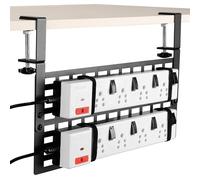 Belle Vous Pannello Porta Cavi - Accessori Passacavi - Cable Management da Ufficio - Organizzatore Nascondi Fili da Tavolo - Portacavi Sotto Scrivania - Nero