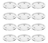 Belle Vous Piatto Porta Candele Vetro Trasparente (12pz) - Set Portacandele da