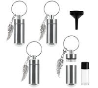 Belle Vous Portachiavi Contenitore Argento Ceneri (Confezione 4) - 4,9 cm -
