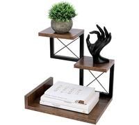BELLE VOUS Scaffale da Scrivania - Mensola Salvaspazio a 3 Livelli - per Libreria Cucina Ufficio - Organizzatore da Tavolo in Legno - con Mensole da Appoggio