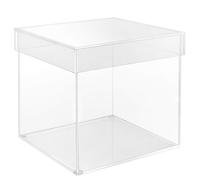 Belle Vous Scatola Acrilico Trasparente Cubo Trasparente a 5 Lati con Coperchio