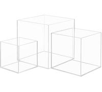 Belle Vous Scatola Acrilico Trasparente Cubo Trasparente (Set da 3) - 3 Cubi Por