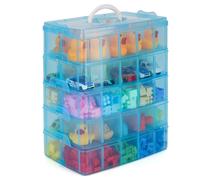 Belle Vous Scatola con Scomparti in Plastica Azzurra a 5 Livelli Impilabili -