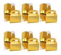 Belle Vous Scatola Regalo con Coperchio Oro Lucido (Confezione da 24) - 16 x 9,3 x 8,6 cm - Scatola per Regalo - Scatole Cartone Regalo per Feste, Matrimoni, Cibo e Compleanni