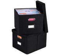 Belle Vous Scatole per Armadio Rigide - Set di 2 Cubi in Tessuto - Base di