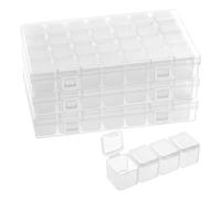 Belle Vous Scatole Plastica con Coperchio Porta Minuteria con 28 Slot (Set da 3)
