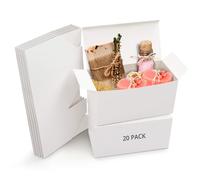 Belle Vous Scatole Regalo Cartone Bianche (20pz) - Scatole Bianche con Coperchio