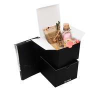 Belle Vous Scatole Regalo Cartone Nere (50pz) - Scatola Carta Kraft da 12x12x9cm