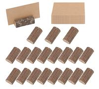 BELLE VOUS Set da 20 Segnaposto Legno - Portafoto Segnaposto Matrimonio Originali Rustici con 30 Cartoncini per Numero Tavolo, Biglietti da Visita, Compleanni/Matrimoni, Decori Feste, Foto e Appunti