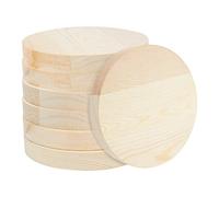 Belle Vous Set da 7 Cerchi Legno Tondo Grezzi - Dischi Legno 15 cm - Dischi di Legno Grezzo Spesso 20 mm - Fette di Legno per Progetti Fai da Te, Decorazioni Natalizie, Pirografia e Insegne Porta
