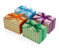 Belle Vous 20pz Scatola Regalo con Coperchio Rettangolari con Nastro e Adesivi - 10 x 16,5 x 10 cm - Scatole Cartone Regalo Piccole - Scatole Bomboniere, Scatola Biscotti, Scatole per Dolci e Feste