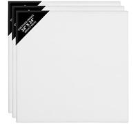 Belle Vous Set di 3 tele da pittura, 60 x 60 cm, dipinto pre-allungato su cornice in legno, adatto per pittura acrilica, olio, disegno e schizzo