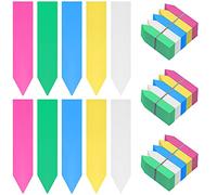 BELLE VOUS Set di 500 etichette per orto, in plastica, multicolore, 10 x 2 cm, per orto, etichetta da giardino, impermeabile, in 5 colori, per vivaio, sementi, piante ed erbe